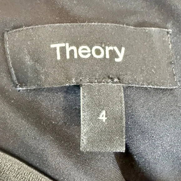 Theory Urban Slim Leather Flare Pants, Size 4